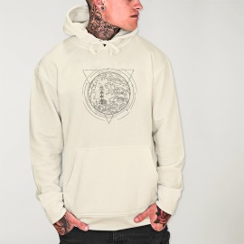 Men Hoodie Off White Geometric Lighthouse