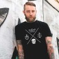 Men T-Shirt Black Line Cross