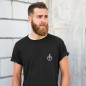 T-shirt Herren Schwarz Waves Anchor