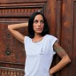 T-shirt Femme Blanc Abstract Anchor