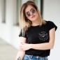 T-shirt Damen Schwarz Good Vibes