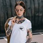 T-shirt Femme Blanc Wave Logo