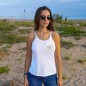 Camiseta de tirantes de Mujer Blanca Good Vibes