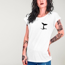 T-shirt Damen Weiß Whale