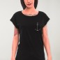 Women T-shirt Black Minimal Anchor