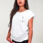 Camiseta de Mujer Blanca Minimal Anchor