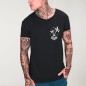 Camiseta de Hombre Cuello Abierto Negra Hello Beach