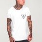 Men T-Shirt Open Neck White Oceanside