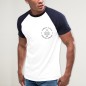 T-shirt Homme Blanc/Bleu Marine Baseball Summer Paradise