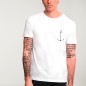 T-shirt Homme Blanc Minimal Anchor