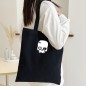 Baumwolltasche Schwarz Calavera