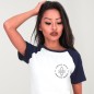 Camiseta Unisex Blanca/Azul Marino Baseball Summer Paradise