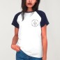 T-shirt Unisexe Blanc/Bleu Marine Baseball Summer Paradise