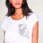 T-shirt Femme Blanc Whale Sailor