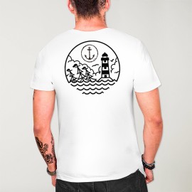 Camiseta de Hombre Blanca Sunset Camper Edition Back