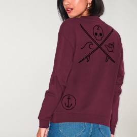 Women Sweatshirt Burgundy Salty Crew