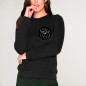 Women Sweatshirt Black Good Vibes