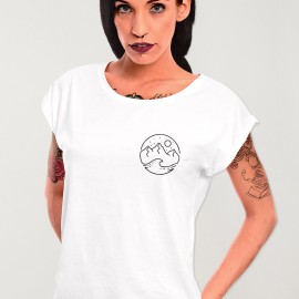 Women T-shirt White Compass