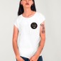 Women T-shirt White Wanderer Skull