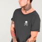 T-shirt Herren mit U-Ausschnitt Anthrazitgrauer Raid