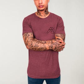 Men T-Shirt Burgundy Frontier