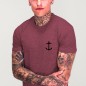 T-shirt Herren Burgunderrot Kalima