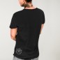 Camiseta de Hombre Cuello Abierto Negra Deepwater