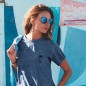 T-shirt Unisex Blau Minimal Palm