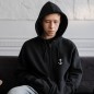 Sweat à capuche avec fermeture éclair Homme Noir Kalima