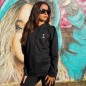 Women Hoodie with zipper Black Kalima