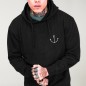 Men Hoodie Black Beach House