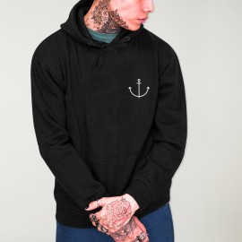 Men Hoodie Black Beach House