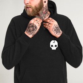 Sudadera de Hombre Negra Skull Crash