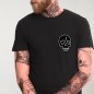 Camiseta de Hombre Negra Wanderer Skull