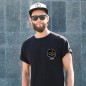 Camiseta de Hombre Negra Wanderer Skull