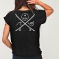 T-shirt Damen Schwarz Anchor Slab Logo