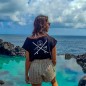 Camiseta de Mujer Negra Anchor Slab Logo