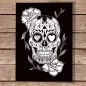 Illustration Schwarz Mexican Skull