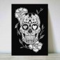 Illustrazione Nera Mexican Skull